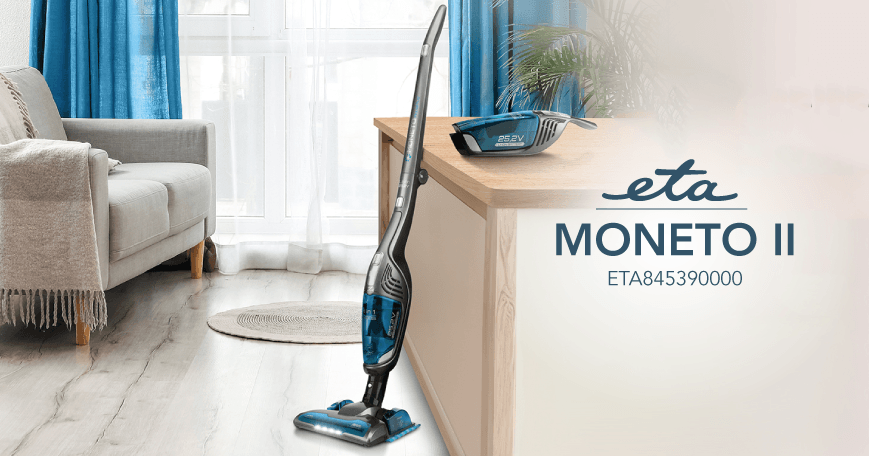 ETA Moneto II Aqua+ – tani odkurzacz pionowy z funkcją mycia
