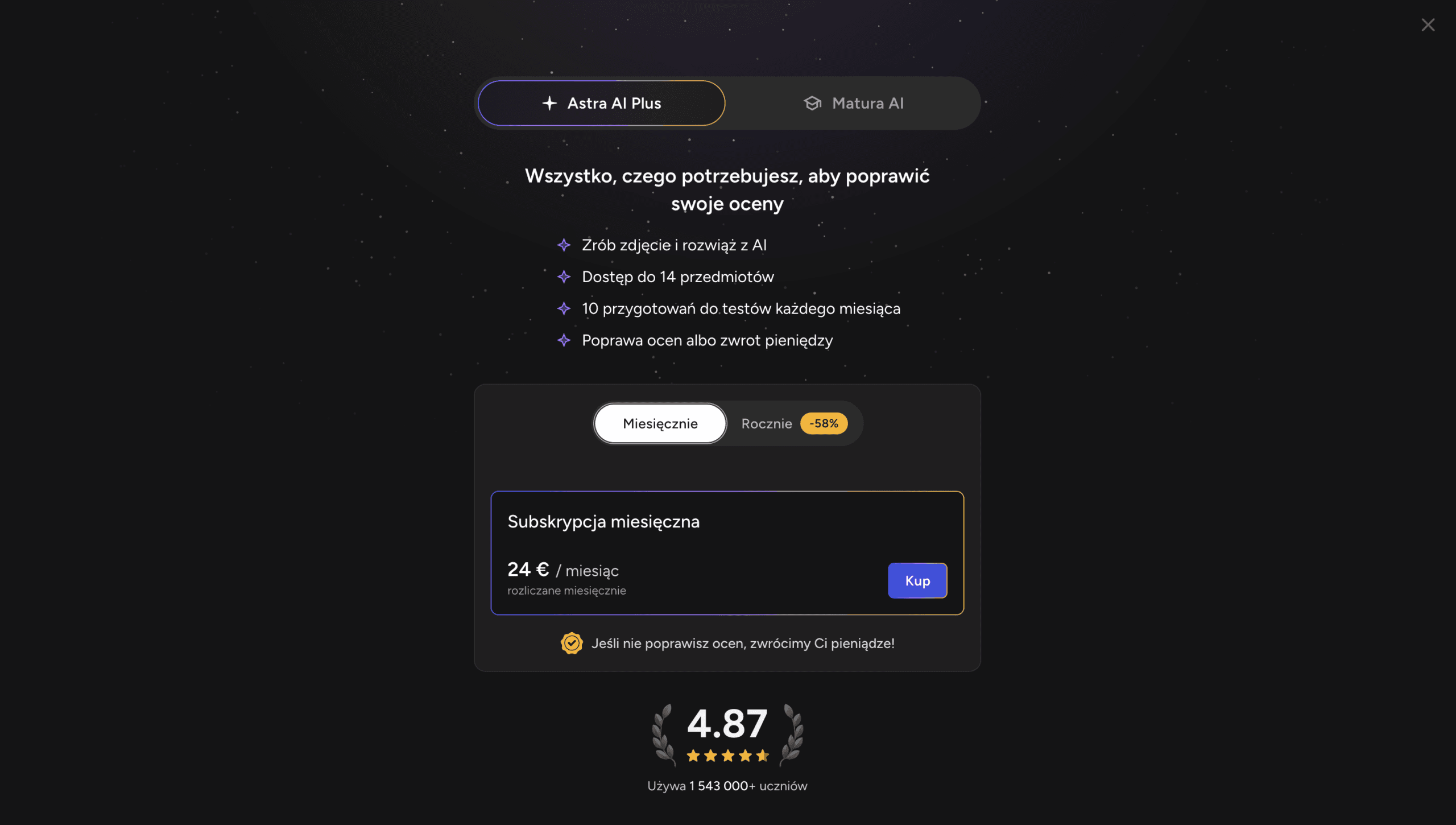 Cennik Astra AI Plus